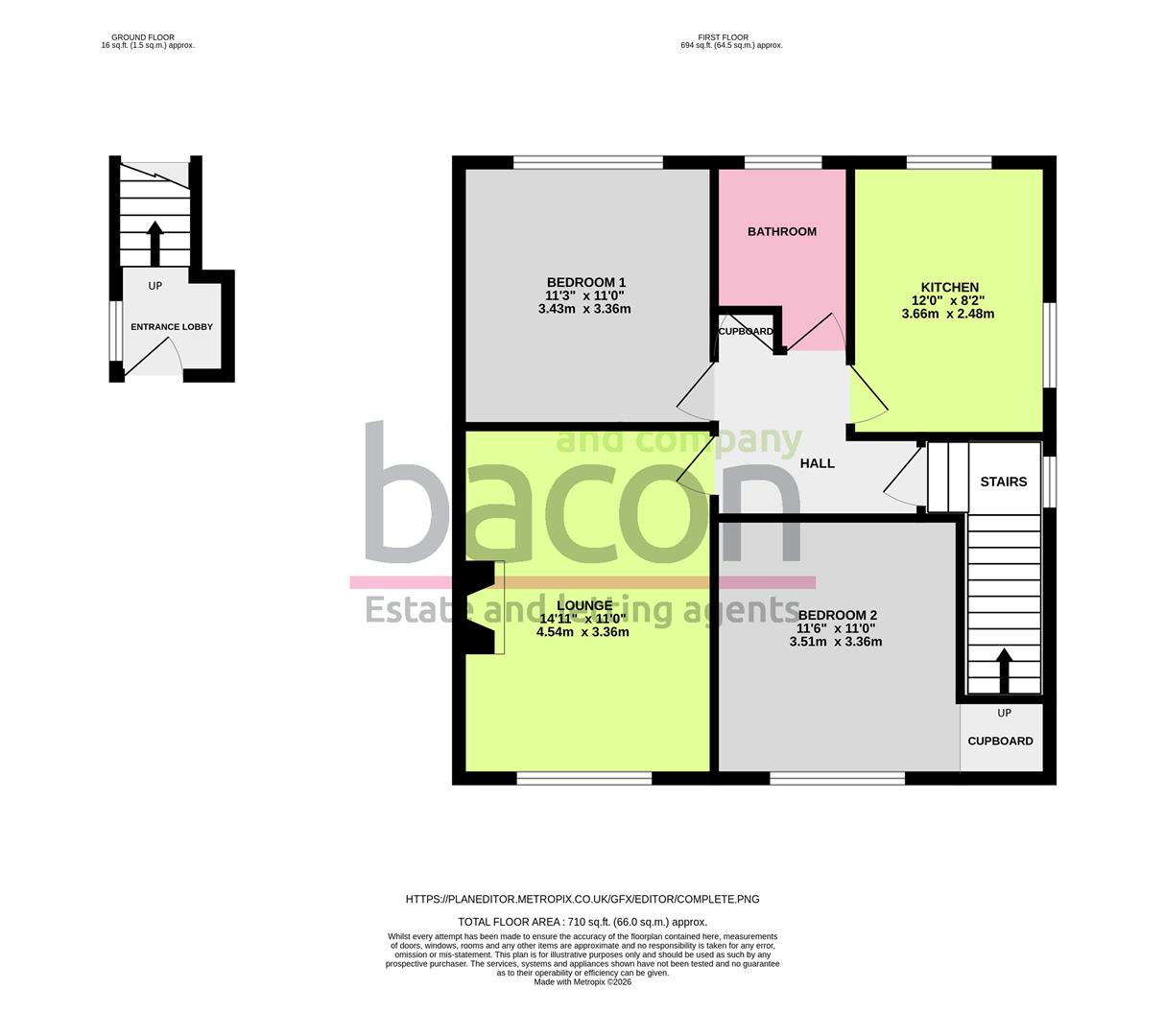Floor Plan | Flat - Purpose Built | Canterbury Road, Worthing, BN13 | For Sale